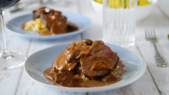Svampesauce til vildt eller rødt kød